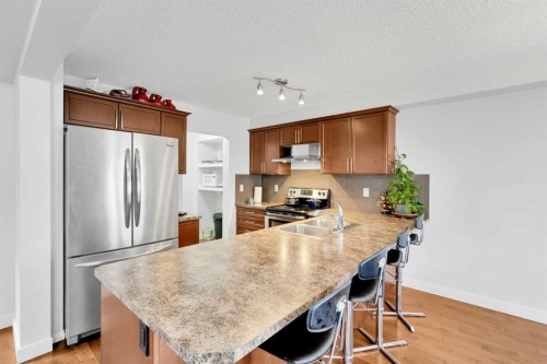 209 Windford Park Sw, Airdrie, AB - Indoor Photo Showing Kitchen With Stainless Steel Kitchen With Double Sink
