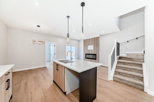 1947 Mccaskill Drive, Crossfield, AB - Indoor Photo Showing Kitchen With Double Sink