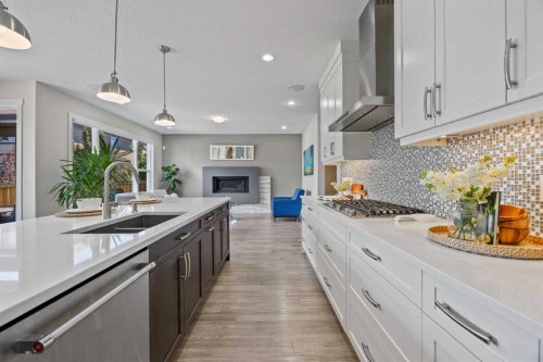 144 Legacy Mount Se, Calgary, AB - Indoor Photo Showing Kitchen With Double Sink With Upgraded Kitchen