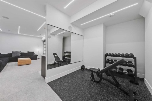 1902 13 Street Sw, Calgary, AB - Indoor Photo Showing Gym Room