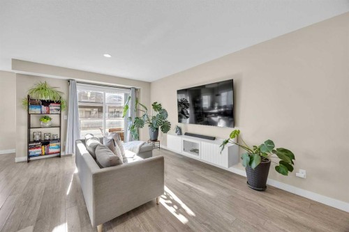 405 Redstone View Ne, Calgary, AB - Indoor Photo Showing Living Room