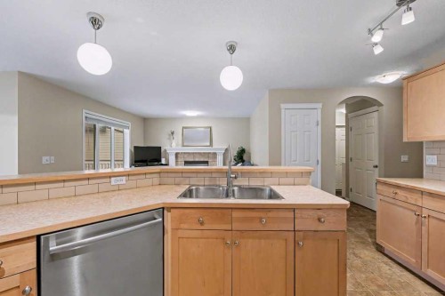 19 Copperfield Crescent Se, Calgary, AB - Indoor Photo Showing Kitchen With Double Sink