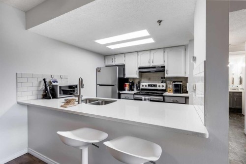 406-2011 University Drive Nw, Calgary, AB - Indoor Photo Showing Kitchen With Double Sink