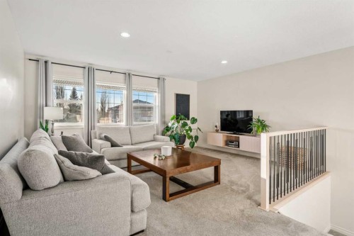 311 Chaparral Ravine View Se, Calgary, AB - Indoor Photo Showing Living Room