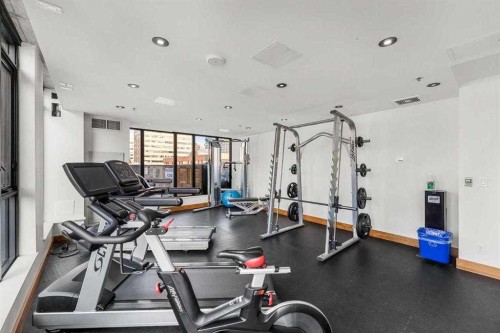 1405-1010 6 Street Sw, Calgary, AB - Indoor Photo Showing Gym Room