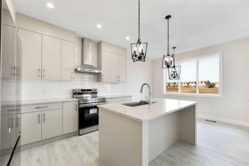 534 Ranch Green, Strathmore, AB - Indoor Photo Showing Kitchen With Upgraded Kitchen