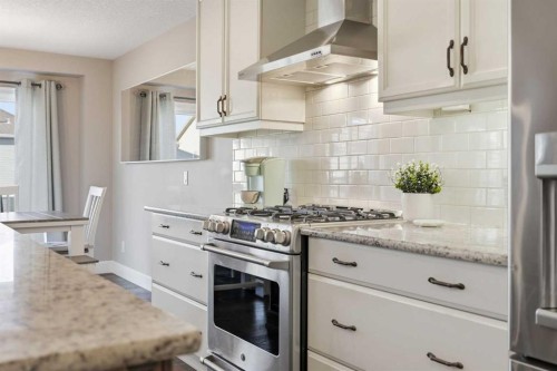 308 Viewpointe Terrace, Chestermere, AB - Indoor Photo Showing Kitchen With Stainless Steel Kitchen With Upgraded Kitchen
