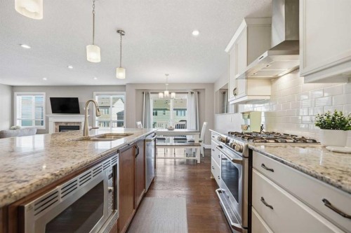 308 Viewpointe Terrace, Chestermere, AB - Indoor Photo Showing Kitchen With Stainless Steel Kitchen With Double Sink With Upgraded Kitchen