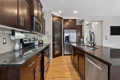 61 Sage Valley Manor Nw, Calgary, AB - Indoor Photo Showing Kitchen With Double Sink With Upgraded Kitchen
