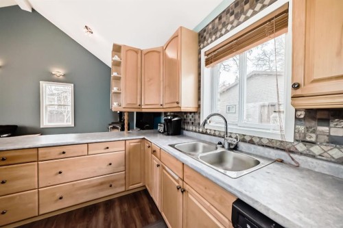 63 Sands Street, Rochon Sands, AB - Indoor Photo Showing Kitchen With Double Sink