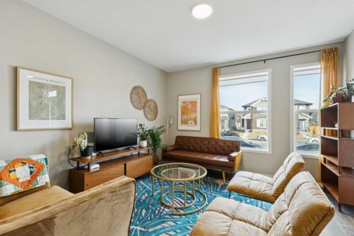 129 Dawson Drive, Chestermere, AB - Indoor Photo Showing Living Room
