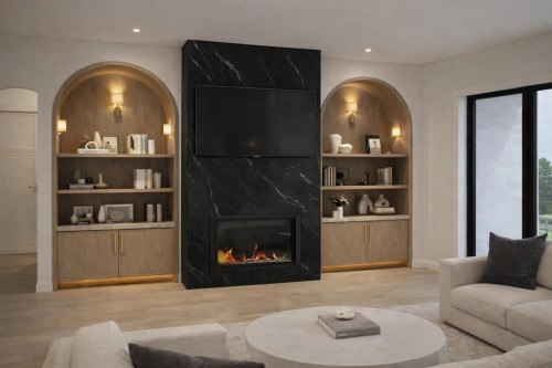 411 28 Avenue Nw, Calgary, AB - Indoor Photo Showing Living Room With Fireplace