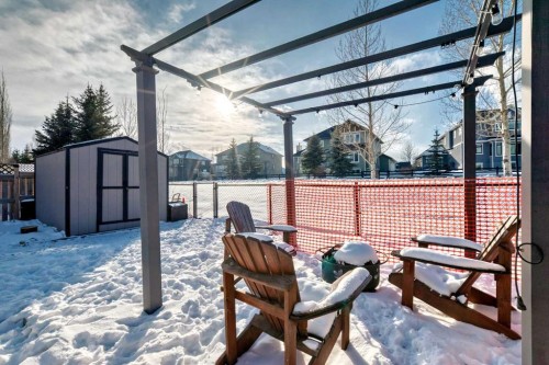 57 Silverado Skies Way Sw, Calgary, AB - Outdoor With Deck Patio Veranda