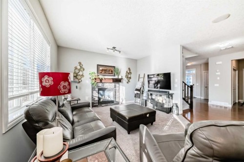 57 Silverado Skies Way Sw, Calgary, AB - Indoor Photo Showing Living Room