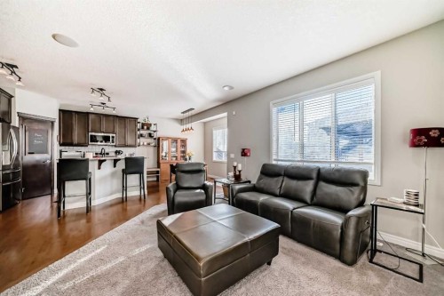 57 Silverado Skies Way Sw, Calgary, AB - Indoor Photo Showing Living Room