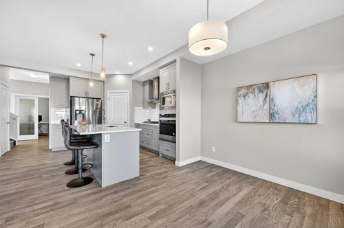 77 Belvedere Drive Se, Calgary, AB - Indoor Photo Showing Kitchen With Upgraded Kitchen