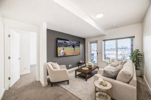 63 Riviera Court, Cochrane, AB - Indoor Photo Showing Living Room