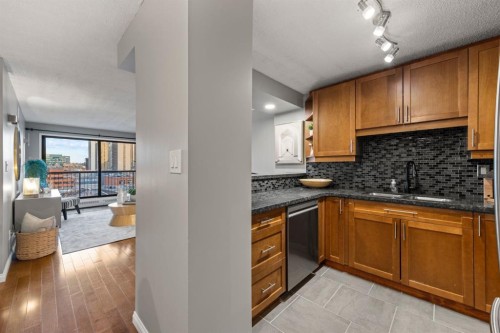 603-1011 12 Avenue, Calgary, AB - Indoor Photo Showing Kitchen