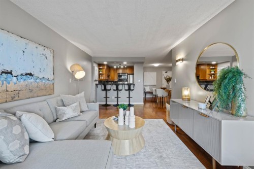 603-1011 12 Avenue, Calgary, AB - Indoor Photo Showing Living Room
