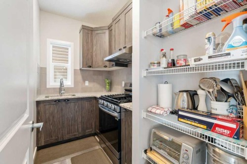 234 Carringsby Way Nw, Calgary, AB - Indoor Photo Showing Kitchen With Upgraded Kitchen