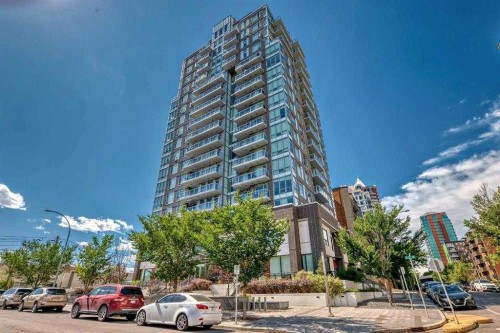 908-1501 6 Street Sw, Calgary, AB - Outdoor With Balcony With Facade