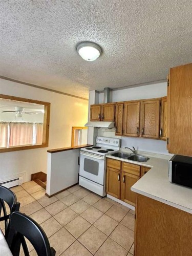 6204 18 Street Se, Calgary, AB - Indoor Photo Showing Kitchen With Double Sink