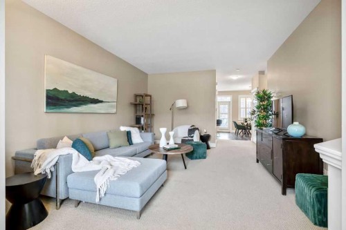 15-27 Springborough Boulevard Sw, Calgary, AB - Indoor Photo Showing Living Room