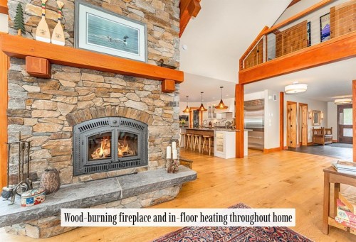 517 4Th Street, Canmore, AB - Indoor Photo Showing Living Room With Fireplace