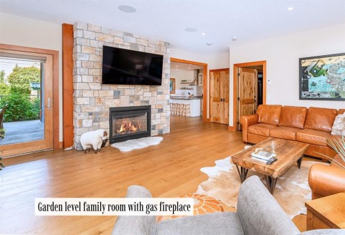 517 4Th Street, Canmore, AB - Indoor Photo Showing Living Room With Fireplace