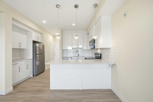 2307-15 Skyview Point Crescent Ne, Calgary, AB - Indoor Photo Showing Kitchen With Stainless Steel Kitchen With Upgraded Kitchen