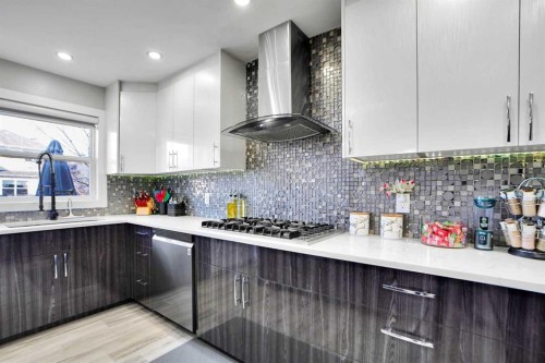 91 Copperstone Gate Se, Calgary, AB - Indoor Photo Showing Kitchen With Upgraded Kitchen