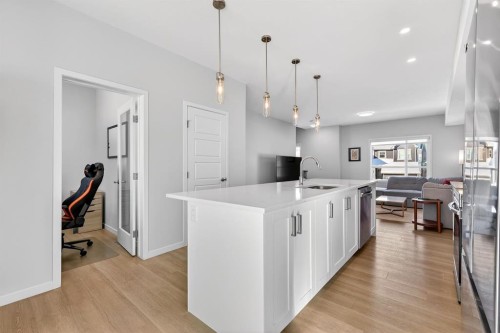 54 Cranbrook Gardens Se, Calgary, AB - Indoor Photo Showing Kitchen With Upgraded Kitchen