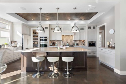 800 E Lakeview Road, Chestermere, AB - Indoor Photo Showing Kitchen With Upgraded Kitchen