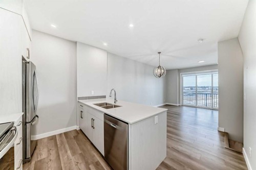 112 Evanscrest Square Nw, Calgary, AB - Indoor Photo Showing Kitchen With Double Sink With Upgraded Kitchen