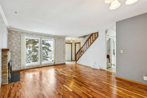 3412 Temple Road Ne, Calgary, AB - Indoor With Fireplace