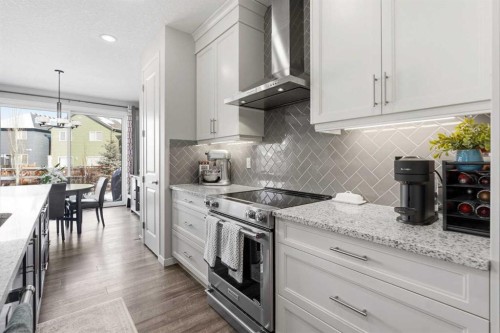 224 Auburn Glen Close Se, Calgary, AB - Indoor Photo Showing Kitchen With Upgraded Kitchen