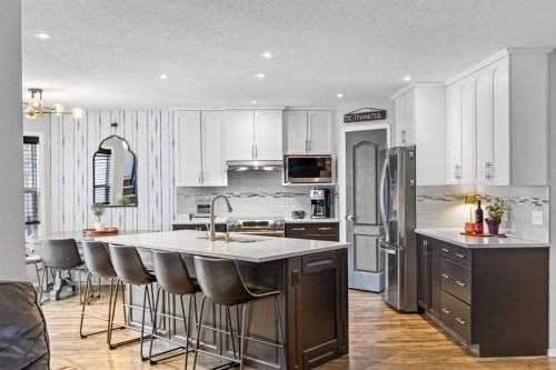 390 Cove Road, Chestermere, AB - Indoor Photo Showing Kitchen With Stainless Steel Kitchen With Double Sink With Upgraded Kitchen