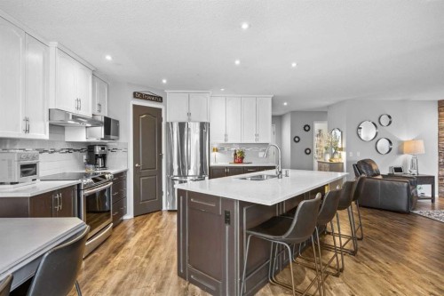 390 Cove Road, Chestermere, AB - Indoor Photo Showing Kitchen With Stainless Steel Kitchen With Upgraded Kitchen