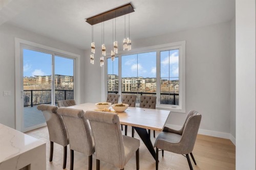 28 Spring Creek Point Sw, Calgary, AB - Indoor Photo Showing Dining Room
