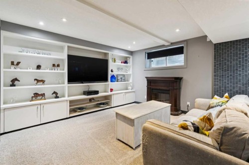 231 Prestwick Point Se, Calgary, AB - Indoor With Fireplace