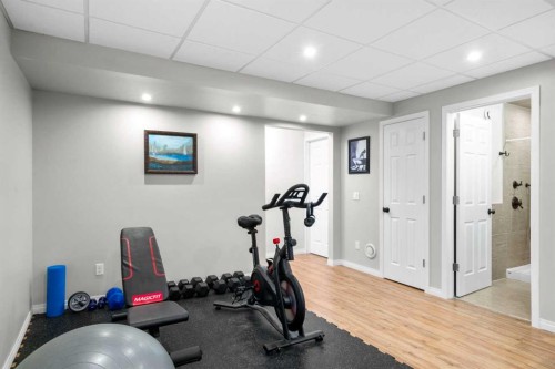268 Mt Aberdeen Close Se, Calgary, AB - Indoor Photo Showing Gym Room