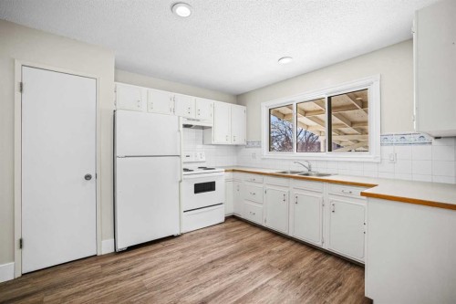 1007 Hunterston Place Nw, Calgary, AB - Indoor Photo Showing Kitchen With Double Sink