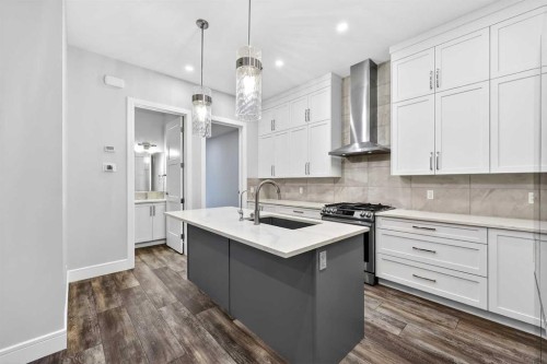 95 Rock Lake View Nw, Calgary, AB - Indoor Photo Showing Kitchen With Upgraded Kitchen