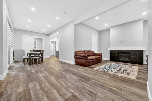 95 Rock Lake View Nw, Calgary, AB - Indoor With Fireplace