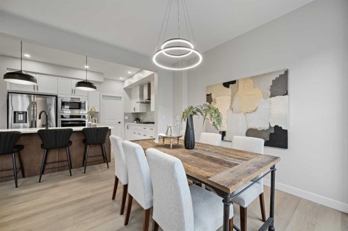 86 Versant Rise Sw, Calgary, AB - Indoor Photo Showing Dining Room