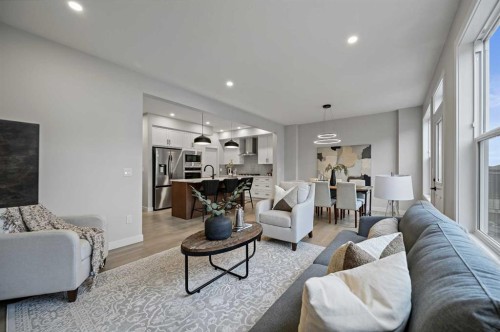86 Versant Rise Sw, Calgary, AB - Indoor Photo Showing Living Room