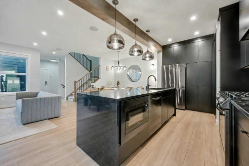 123 Treeline View Sw, Calgary, AB - Indoor Photo Showing Kitchen With Upgraded Kitchen