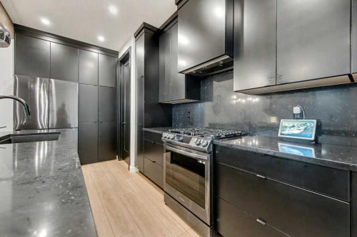 123 Treeline View Sw, Calgary, AB - Indoor Photo Showing Kitchen With Upgraded Kitchen