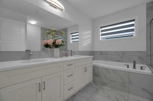 #208 Dawson Harbour Heights, Chestermere, AB - Indoor Photo Showing Bathroom