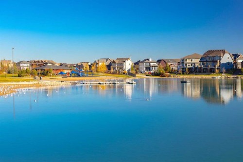 316-30 Mahogany Mews Se, Calgary, AB - Outdoor With Body Of Water With View